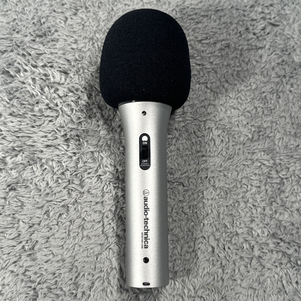 Audio-Technica ATR2100-USB Microphone XLR/USB-C Dynamic Podcast Mic - No Cable